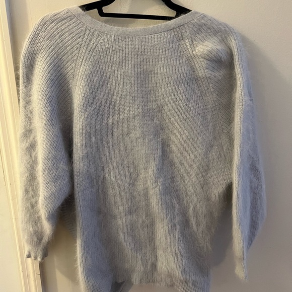 Ba&Sh angora sweater, deep v back, light blue, size 0 - Picture 5 of 10